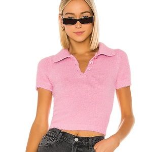 Superdown/Revolve Pink Sweater Tee
